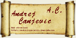 Andrej Canjević vizit kartica